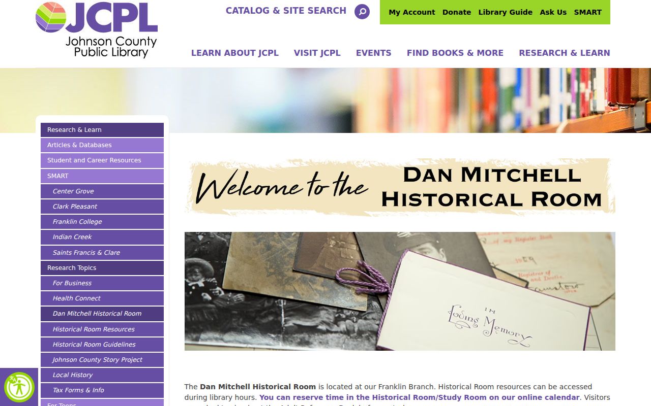 Franklin city directory research in the Dan Mitchell Historical Room