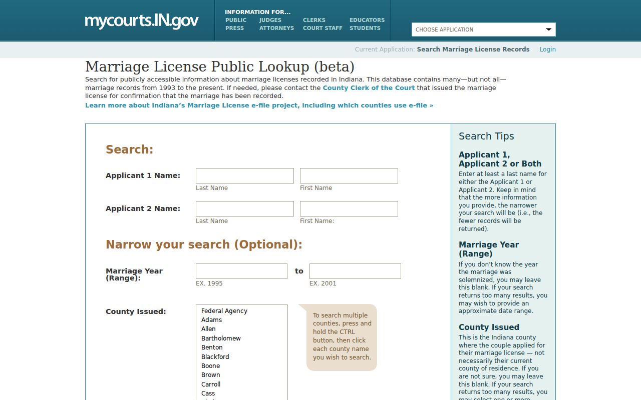 Franklin residents directory marriage license lookup