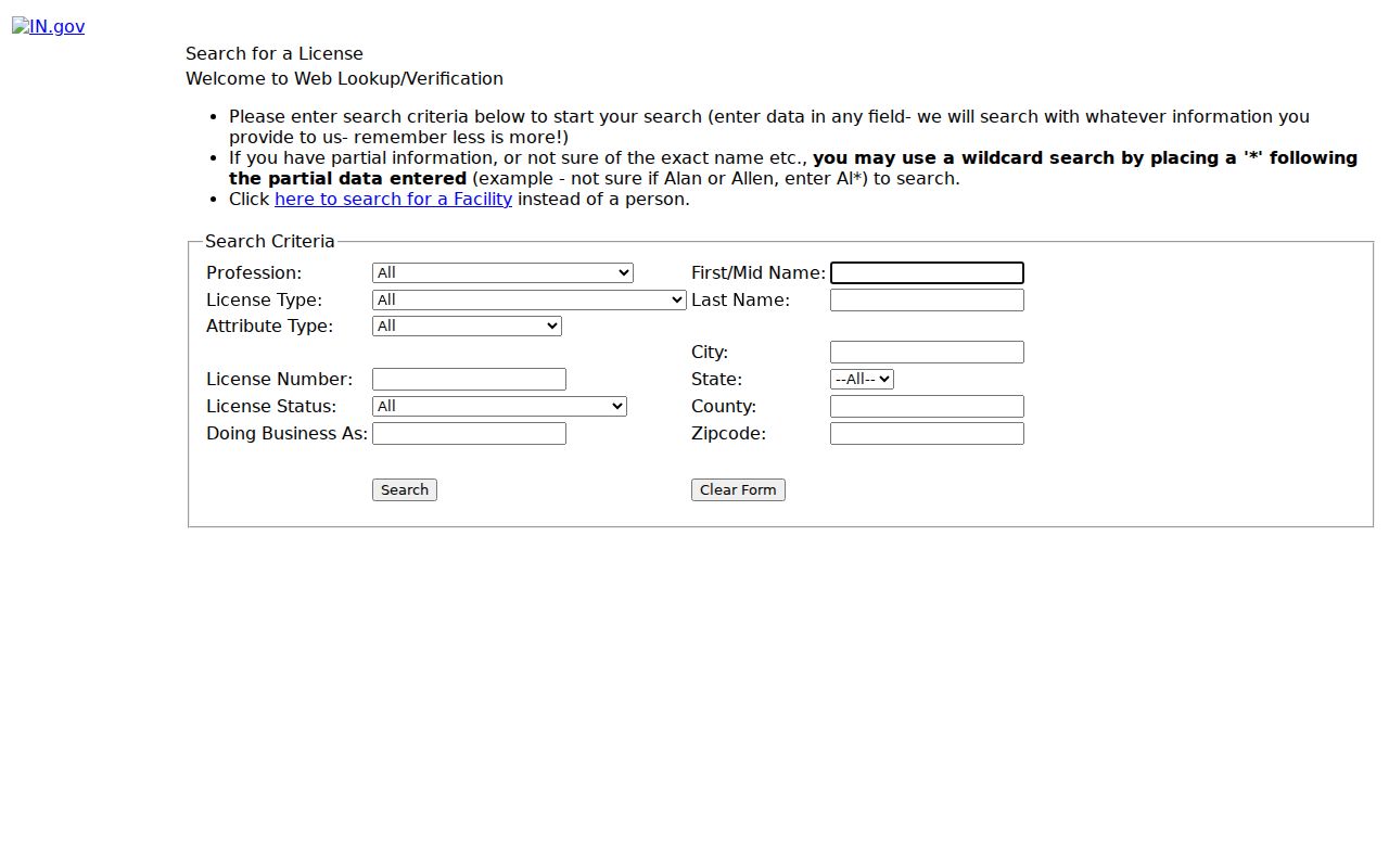Franklin residents directory professional license verification