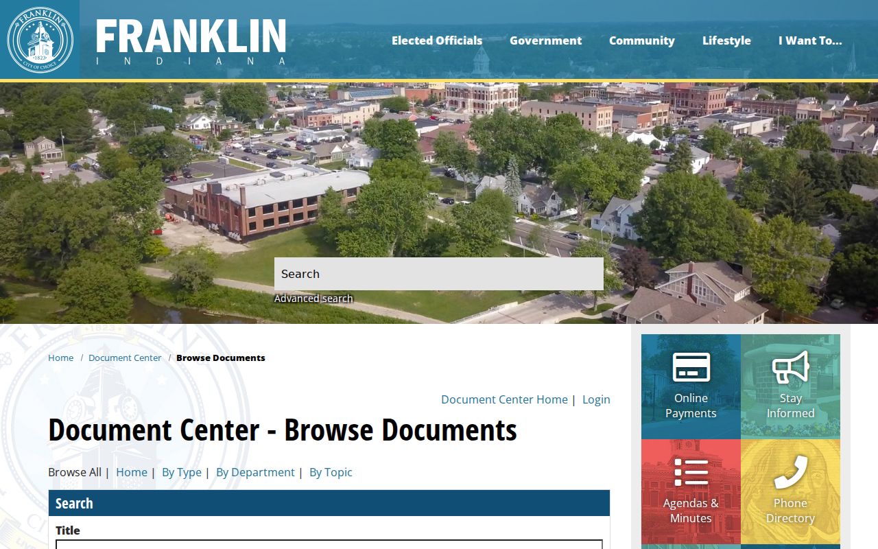 Franklin neighbors city document center address records